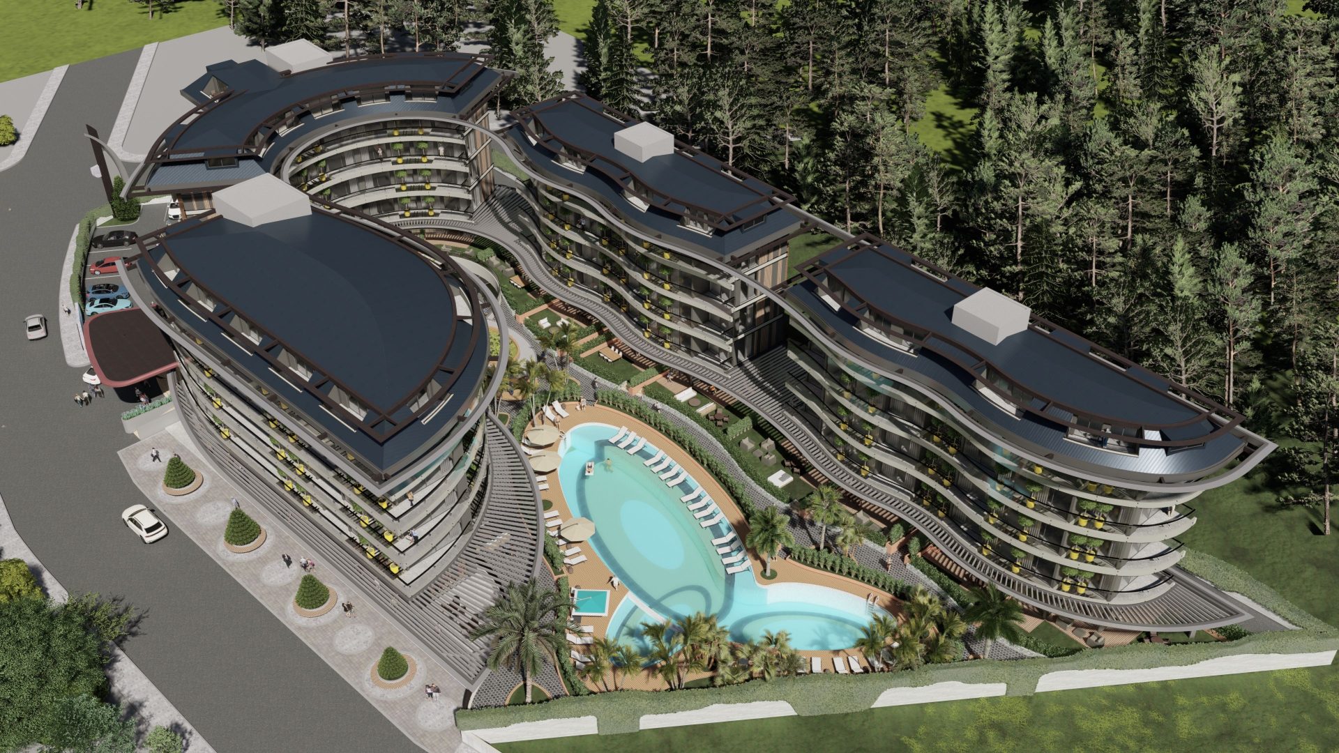 Apartments in a Modern Residential Complex in Alanya Near The Sea