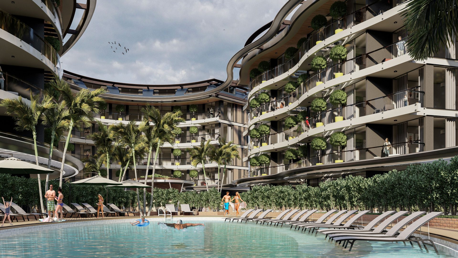Apartments in a Modern Residential Complex in Alanya Near The Sea
