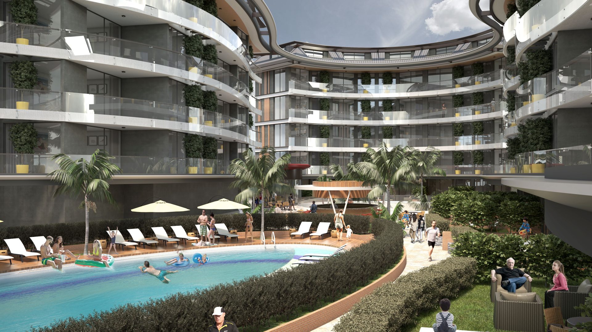 Apartments in a Modern Residential Complex in Alanya Near The Sea