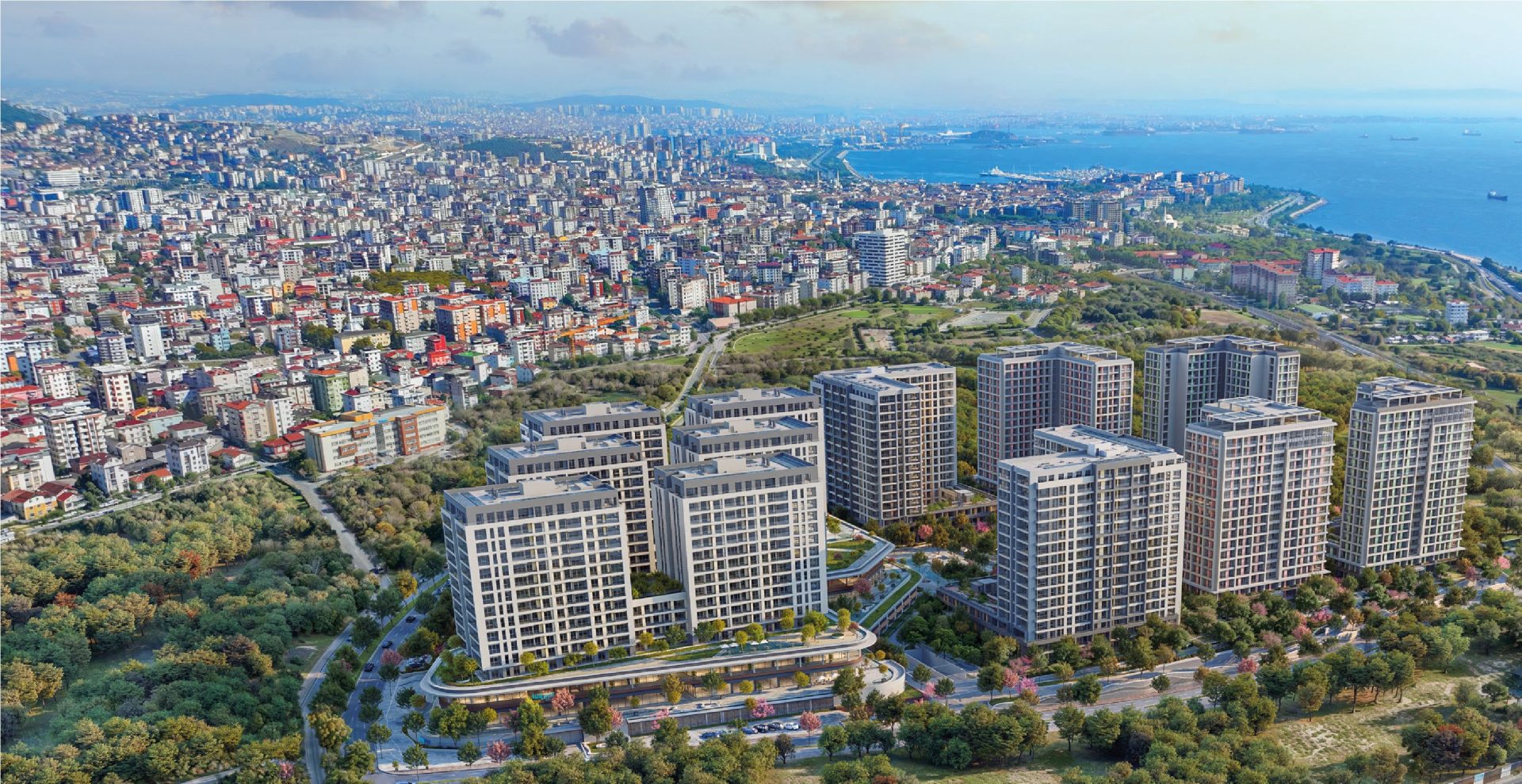 Apartments with Views of the Marmara Sea and the Princes' Islands in Kartal, Istanbul