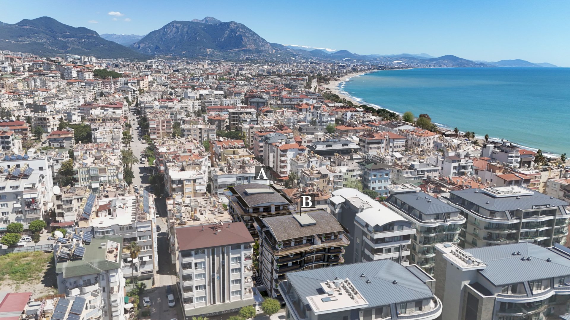 Investment Apartments Just 150 Metres from the Sea in Central Alanya