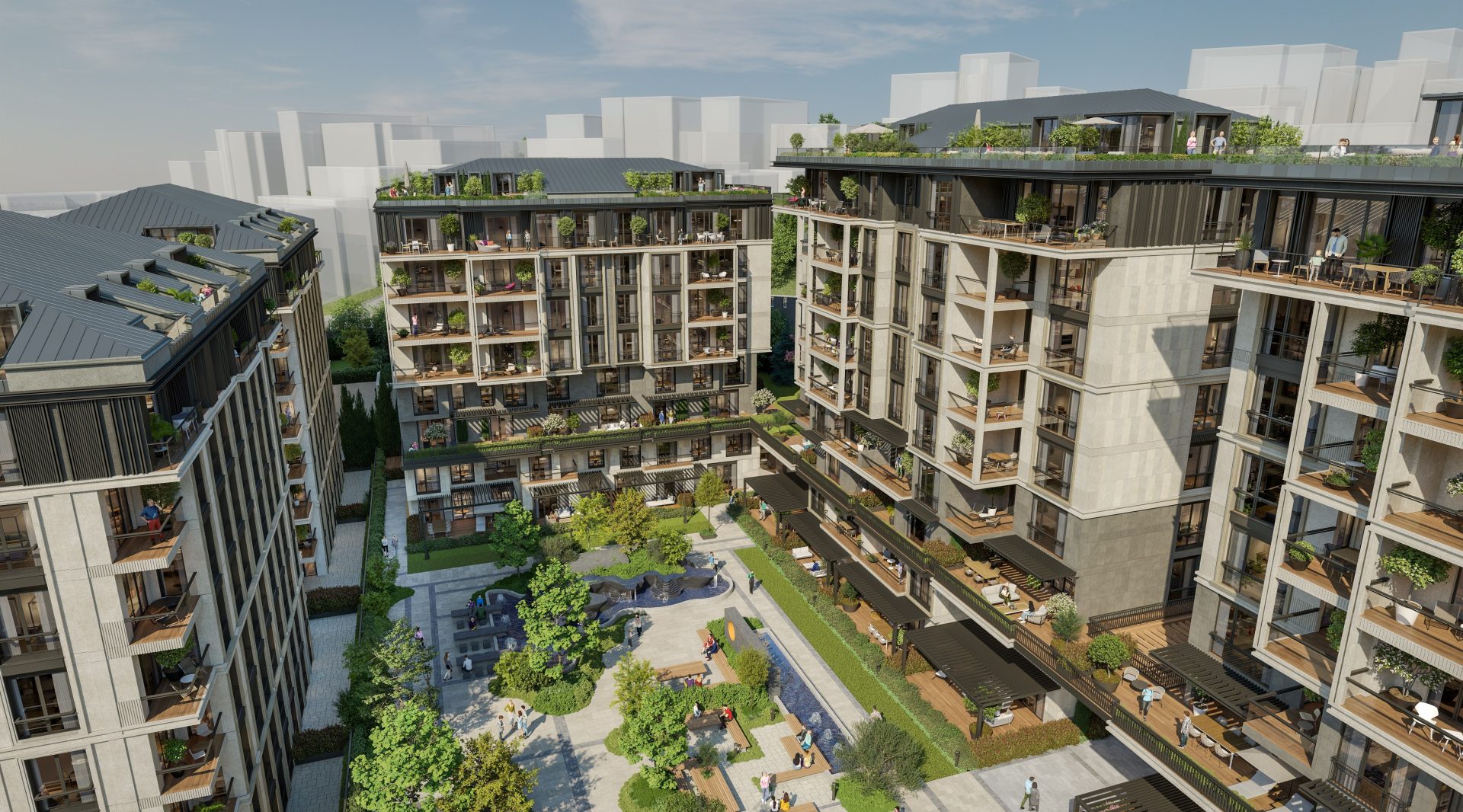 Elite Residences with an Expansive Park Area in the Prestigious Beşiktaş District, Istanbul