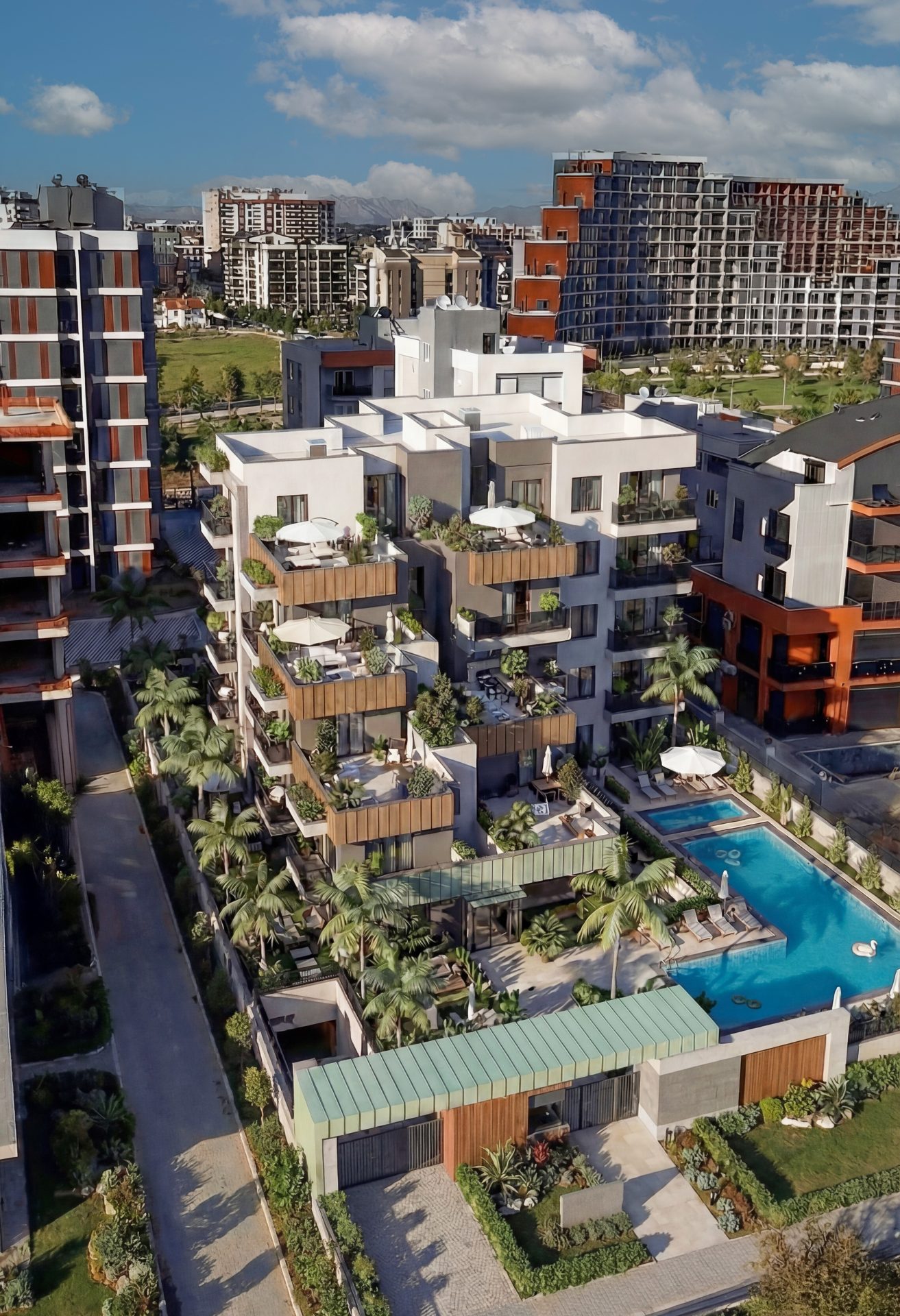 1+1 Apartments with Spacious Terraces in the Promising Altıntaş District, Antalya
